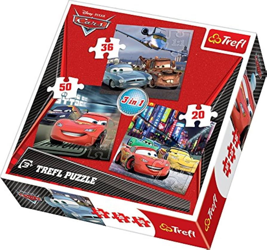 Trefl: Disney Pixar Cars 3-in-1 Puzzle