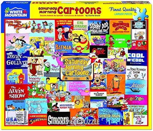 White Mountain Puzzles: Saturday Morning Cartoons (1000 pcs) 